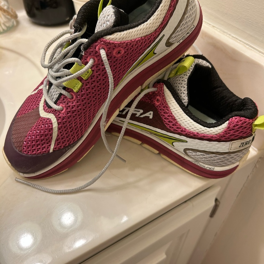 Altra Women's Pink and Lime Athletic Shoes - Picture 2 of 4
